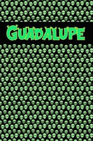 Cover of 120 Page Handwriting Practice Book with Green Alien Cover Guadalupe