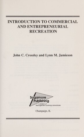 Book cover for Introduction to Commercial and Entrepreneurial Recreation