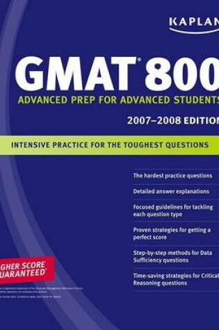 Cover of Kaplan GMAT 800