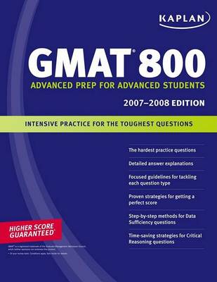 Book cover for Kaplan GMAT 800