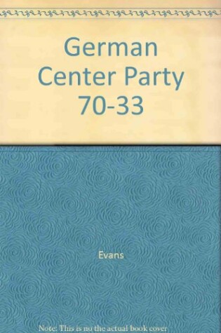Cover of German Center Party 70-33