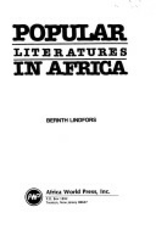 Cover of Popular Literature in Africa