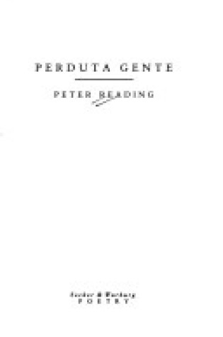 Cover of Perduta Gente