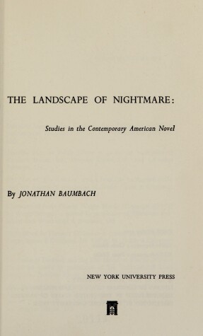 Book cover for Landscape Nightmare CB