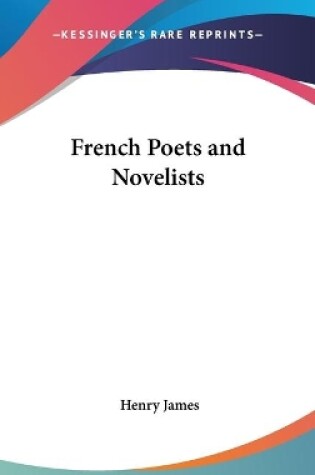 Cover of French Poets and Novelists