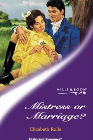 Cover of Mistress or Marriage?