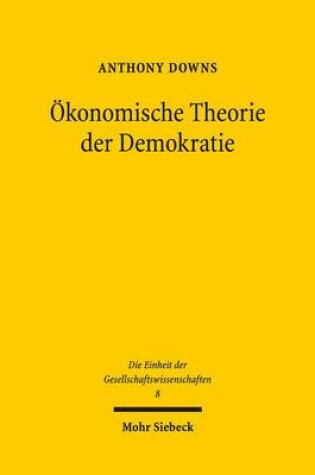 Cover of Okonomische Theorie Der Demokratie