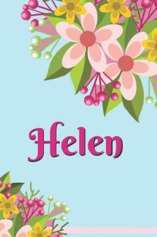 Cover of Helen Personalized Blank Lined Journal Notebook