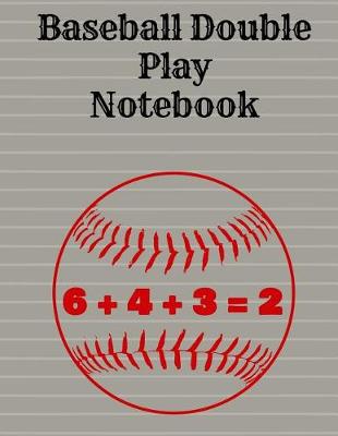 Book cover for Baseball Double Play Notebook, College Ruled