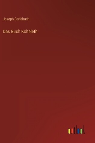 Cover of Das Buch Koheleth