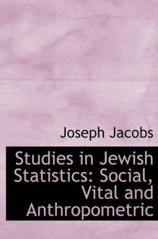 Cover of Studies in Jewish Statistics