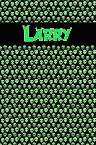 Cover of 120 Page Handwriting Practice Book with Green Alien Cover Larry