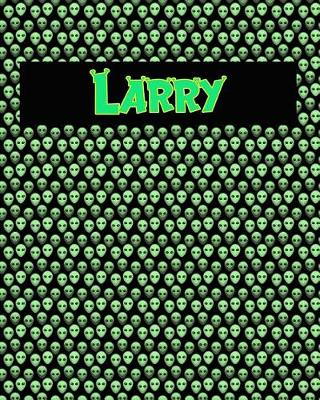 Book cover for 120 Page Handwriting Practice Book with Green Alien Cover Larry