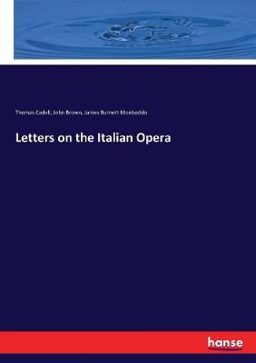Book cover for Letters on the Italian Opera