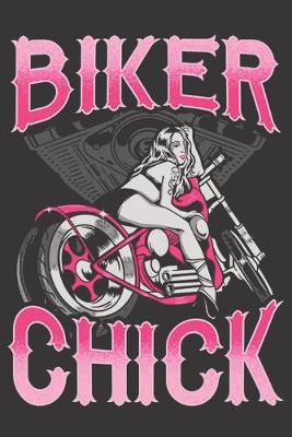 Book cover for Notebook for Biker dirt bike motocross drag race biker chick