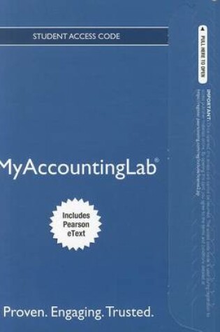 Cover of NEW MyAccountingLab with Pearson eText -- Access Card -- for Cost Accounting