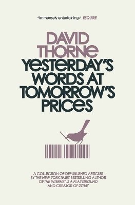 Book cover for Yesterday's Words at Tomorrow's Prices