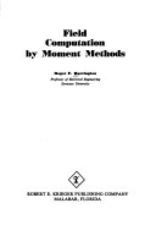 Cover of Field Computation by Moment Methods