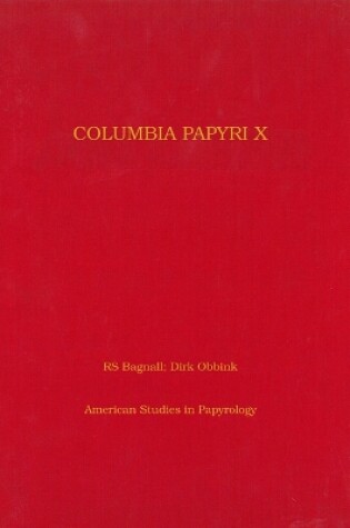 Cover of Columbia Papyri X