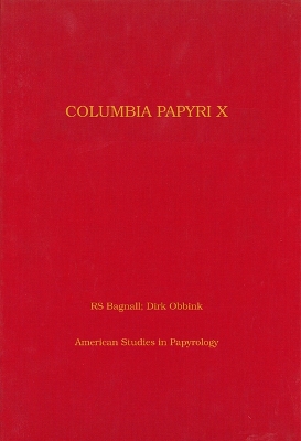 Cover of Columbia Papyri X