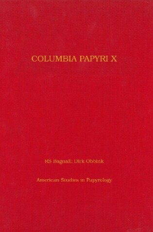 Cover of Columbia Papyri X