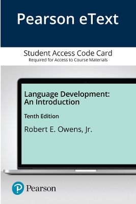 Book cover for Pearson eText for Language Development