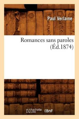 Book cover for Romances Sans Paroles (Ed.1874)