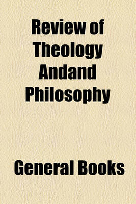Book cover for Review of Theology Andand Philosophy Volume 2