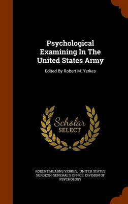 Book cover for Psychological Examining in the United States Army