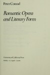Book cover for Romantic Opera and Literary Form