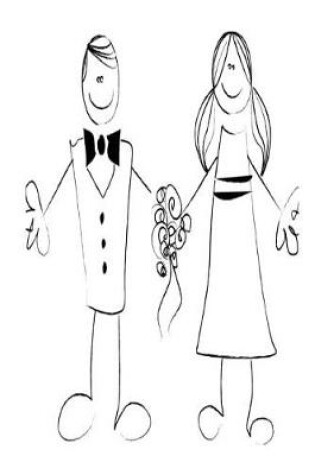 Cover of Wedding Journal Sketched Bride Groom Couple Hold Hands