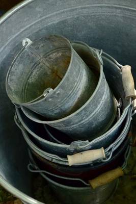 Book cover for A Large Stack of Empty Steel Pots