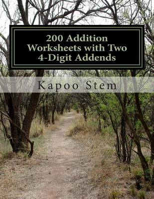 Book cover for 200 Addition Worksheets with Two 4-Digit Addends