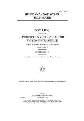 Book cover for Hearing on VA contracts for health services