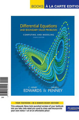 Cover of Differential Equations and Boundary Value Problems