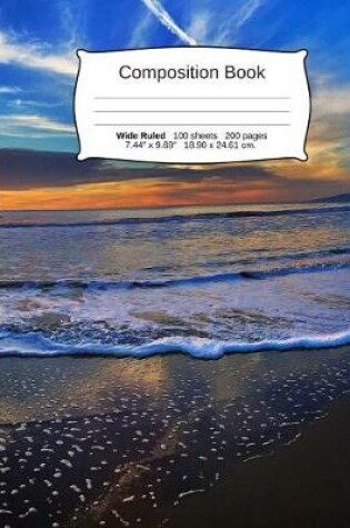 Cover of Beach Composition Notebook, Wide Ruled