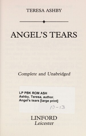 Book cover for Angel's Tears