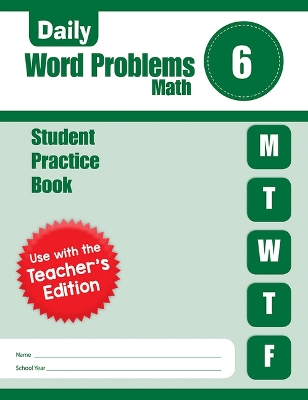 Book cover for Daily Word Problems Math, Grade 6 Student Workbook