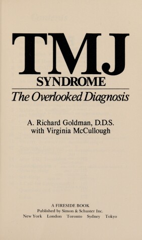 Book cover for Tmj Syndrome