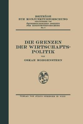 Book cover for Die Grenzen Der Wirtschaftspolitik