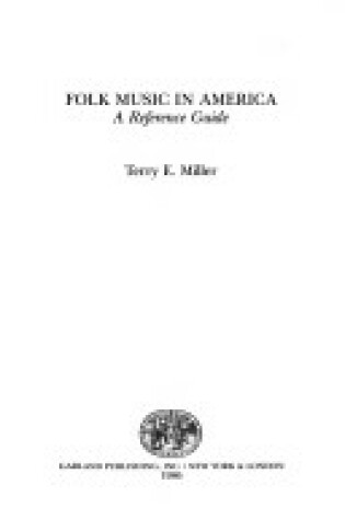 Cover of Folk Music in America