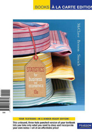 Cover of STATS for Business & Economics, Books a la Carte Edition