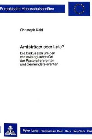 Cover of Amtstraeger Oder Laie?