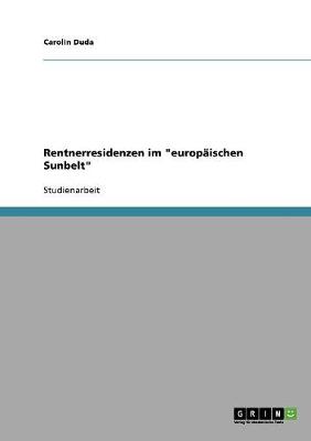 Book cover for Rentnerresidenzen im europaischen Sunbelt