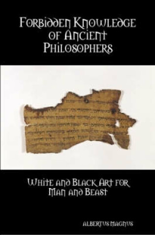 Cover of Forbidden Knowledge of Ancient Philosophers