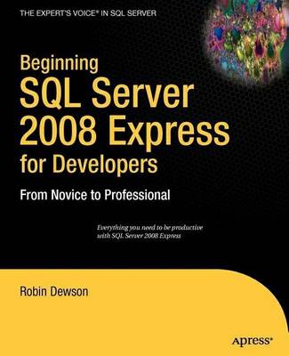 Book cover for Beginning SQL Server 2008 Express for Developers