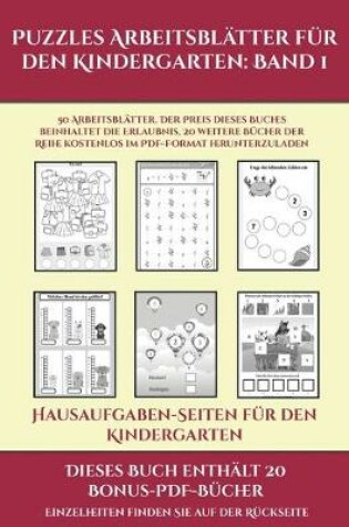 Cover of Hausaufgaben-Seiten für den Kindergarten (Puzzles Arbeitsblätter für den Kindergarten