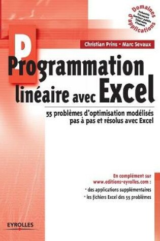 Cover of Programmation linéaire avec Excel