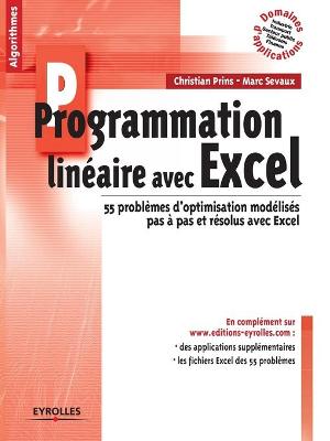 Book cover for Programmation linéaire avec Excel