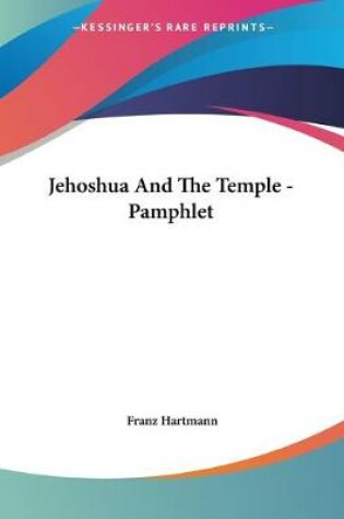 Cover of Jehoshua And The Temple - Pamphlet